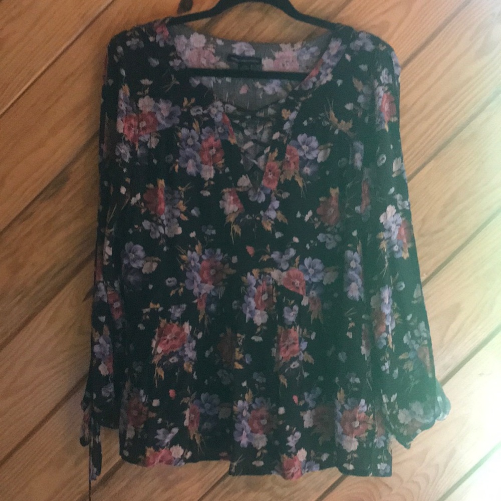 Floral American Eagle Blouse